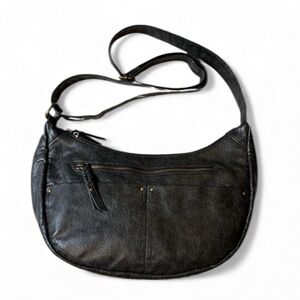 Bueno black leather Crossbody bag